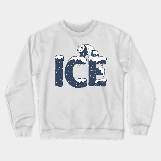 Ice baby halloween panda Crewneck Sweatshirt by albertocubatas